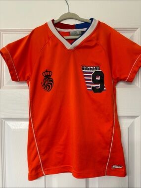 Kids Orange 'Holland 9' Soccer Tee